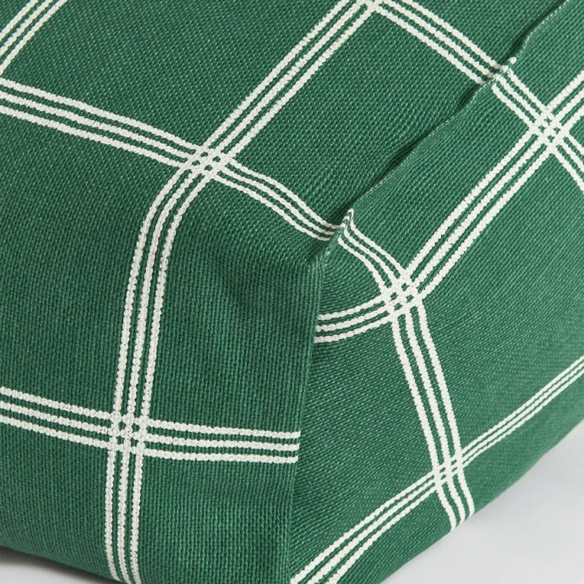 Vibes Armchair Bean Bag Green White Windowpane Nobodinoz 2 8435574935045.jpg