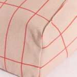 Vibes Armchair Bean Bag Pink Red Grid Nobodinoz 2 8435574935014.jpg