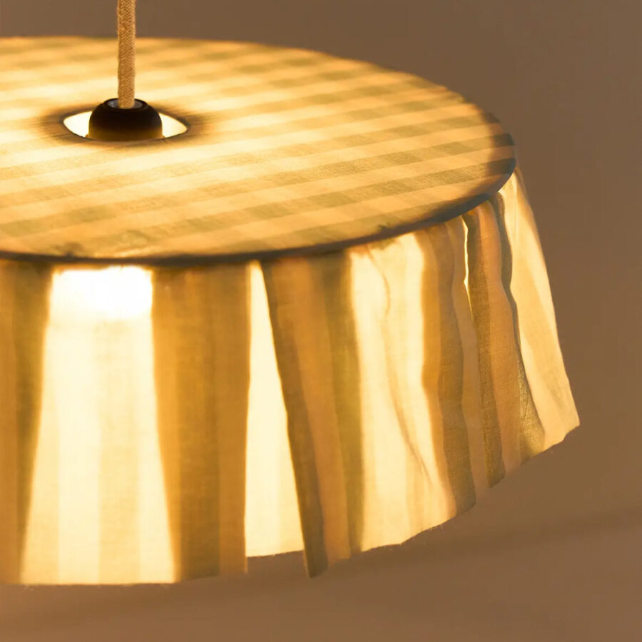 Vibes Lampshade Diameter 40cm Turquoise Stripes Nobodinoz 4 8435574935649.jpg Vibes Lampshade Diameter 40cm Turquoise Stripes Nobodinoz 4 8435574935649.jpg