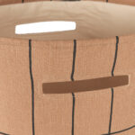 Vibes Large Storage Basket Brown Black Grid Nobodinoz 3 8435574935076.jpg