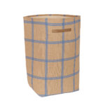 Vibes Large Storage Basket Brown Blue Windowpane Nobodinoz 2 8435574935106.jpg