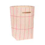 Vibes Large Storage Basket Pink Red Grid Nobodinoz 2 8435574935069.jpg