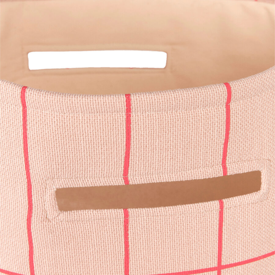 Vibes Large Storage Basket Pink Red Grid Nobodinoz 3 8435574935069 1.jpg