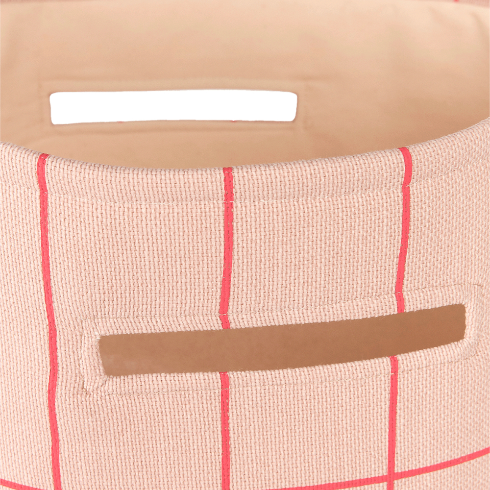 Vibes Large Storage Basket Pink Red Grid Nobodinoz 3 8435574935069 1.jpg