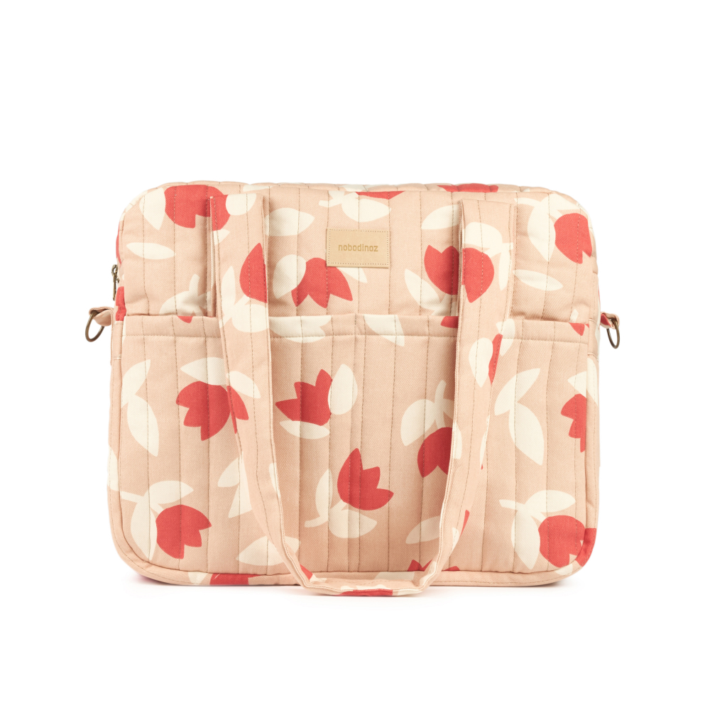 Hyde Park Waterproof Stroller Bag Red Tulips Nobodinoz 2 8435574937667 3.jpg