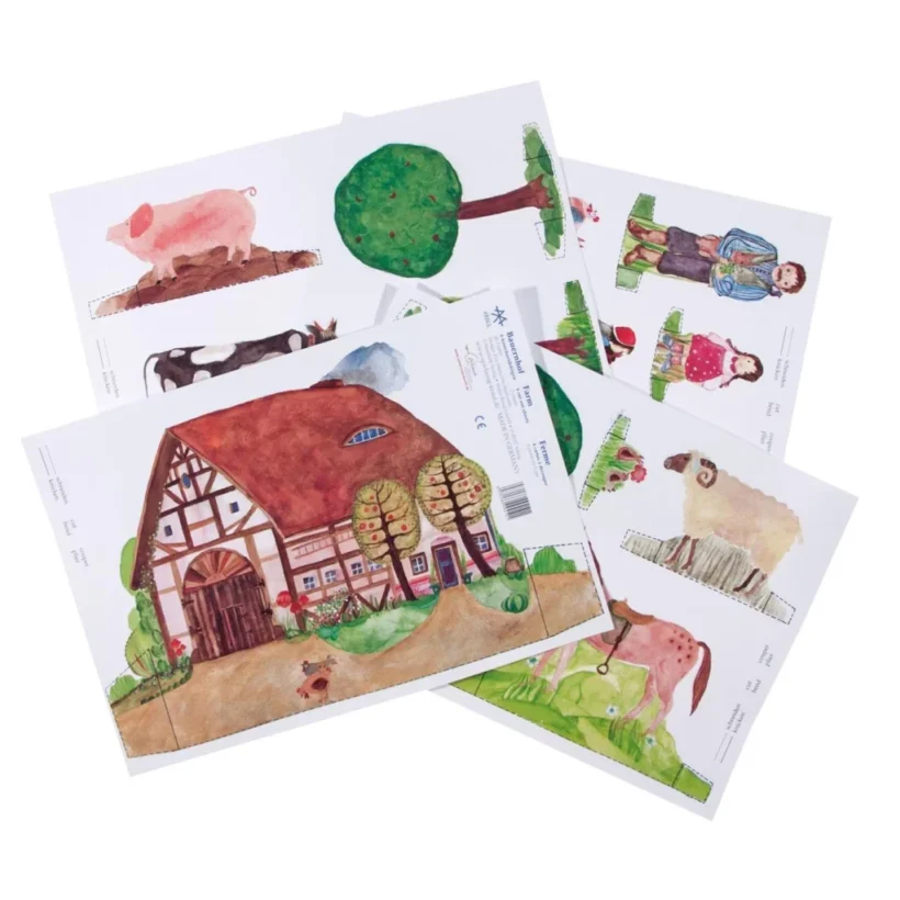 Kraul 9410 Ausschneide Bastelbogen Bauernhof