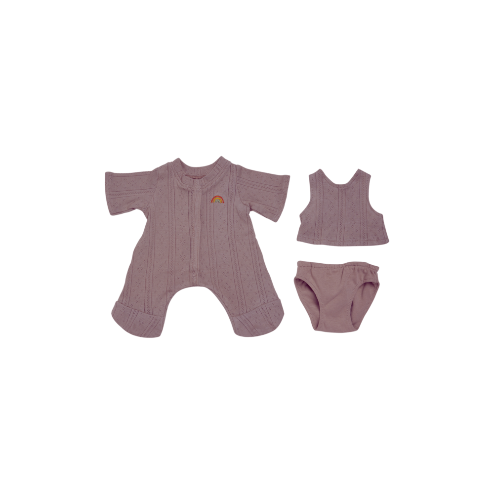 Dinkum Dolls Pointelle Pj Set Lavender