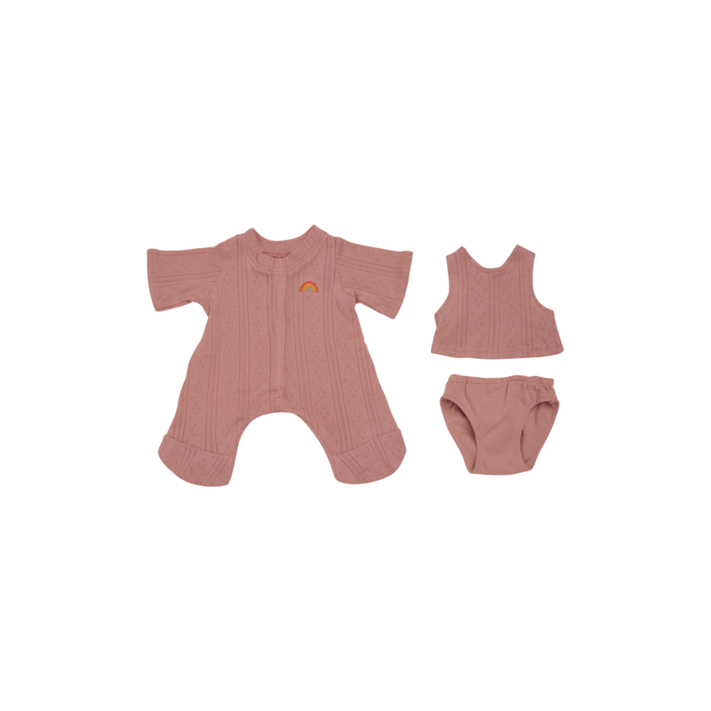 Dinkum Dolls Pointelle Pj Set Rose