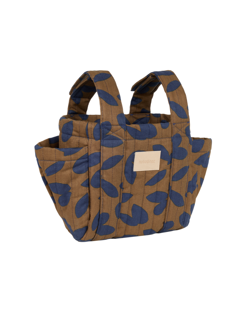 Hyde Park Stroller Organizer Blue Leaves Nobodinoz 1