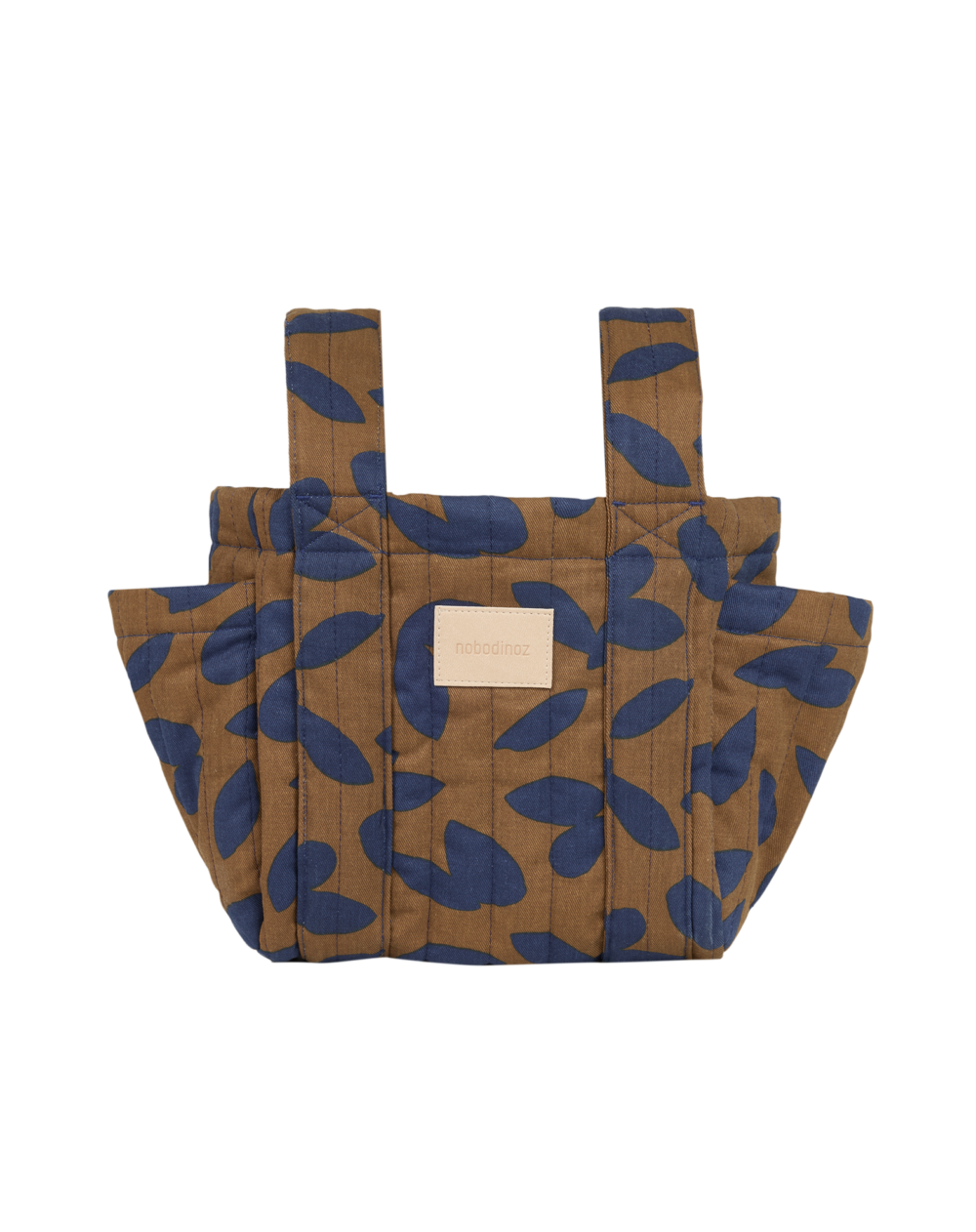 Hyde Park Stroller Organizer Blue Leaves Nobodinoz 2