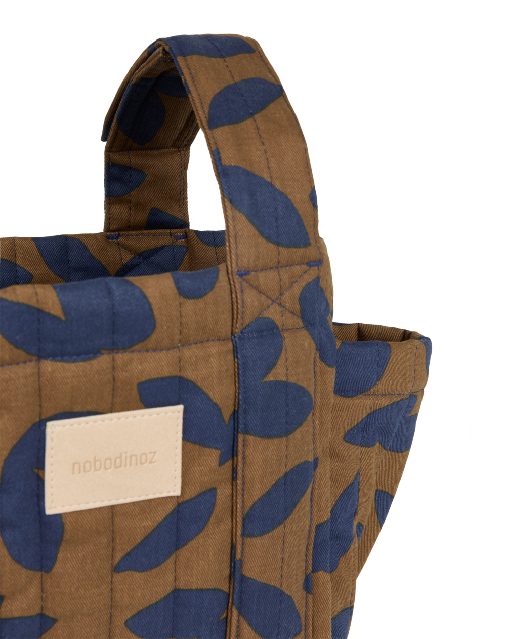 Hyde Park Stroller Organizer Blue Leaves Nobodinoz 3