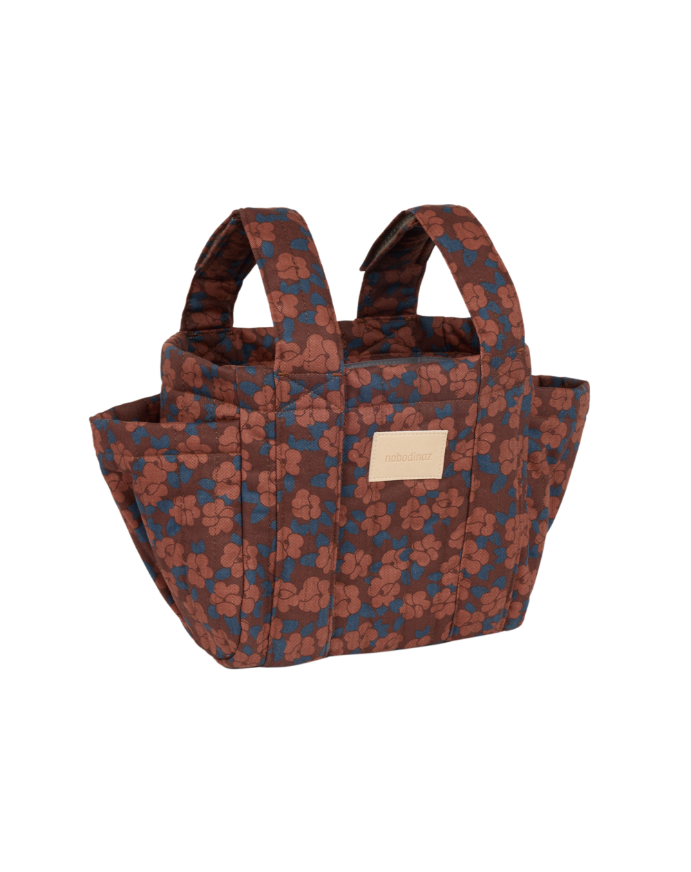 Hyde Park Stroller Organizer Maroon Poppies Nobodinoz 2