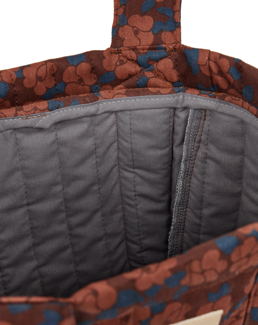 Hyde Park Stroller Organizer Maroon Poppies Nobodinoz 3