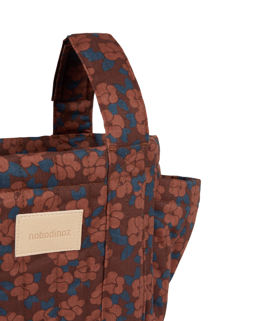 Hyde Park Stroller Organizer Maroon Poppies Nobodinoz 4