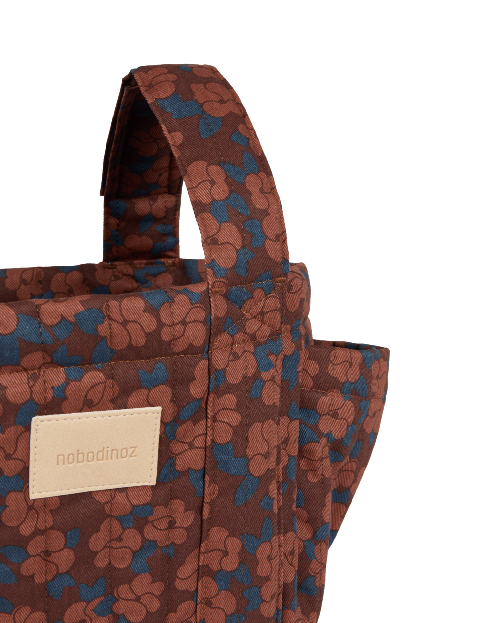 Hyde Park Stroller Organizer Maroon Poppies Nobodinoz 4