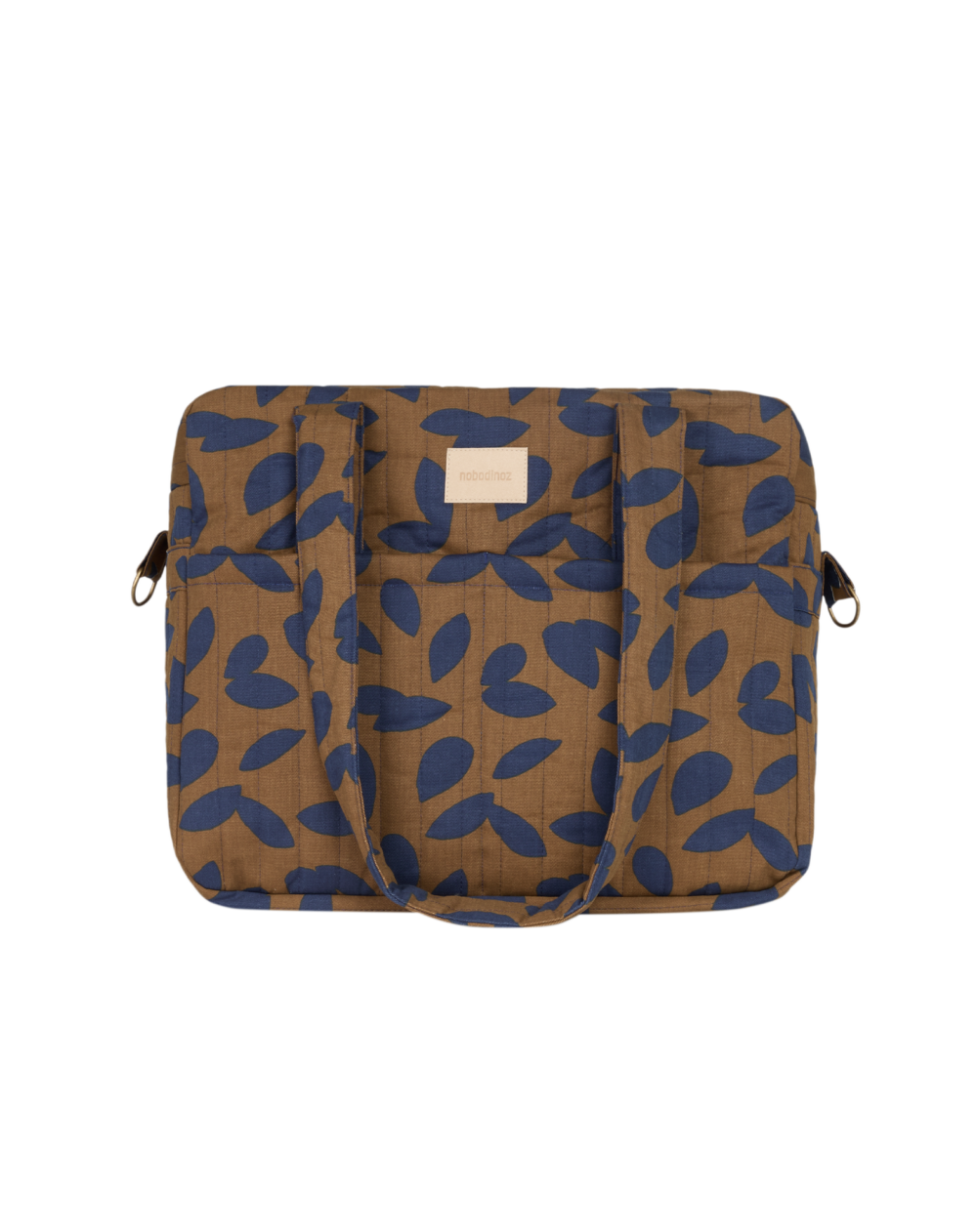 Hyde Park Waterproof Stroller Bag Blue Leaves Nobodinoz 2