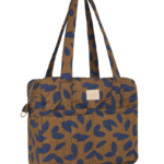 Hyde Park Waterproof Stroller Bag Blue Leaves Nobodinoz 3