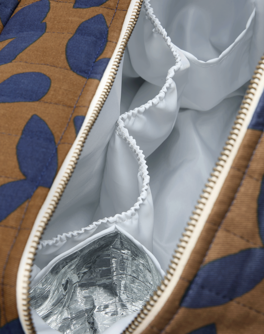 Hyde Park Waterproof Stroller Bag Blue Leaves Nobodinoz 5