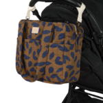 Hyde Park Waterproof Stroller Bag Blue Leaves Nobodinoz 6