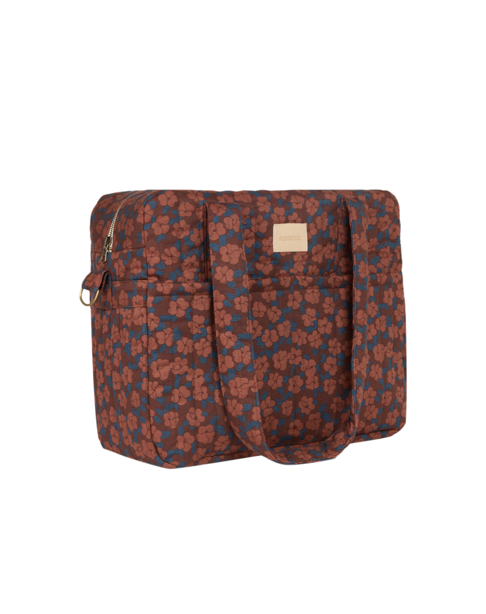 Hyde Park Waterproof Stroller Bag Maroon Poppies Nobodinoz 1 1