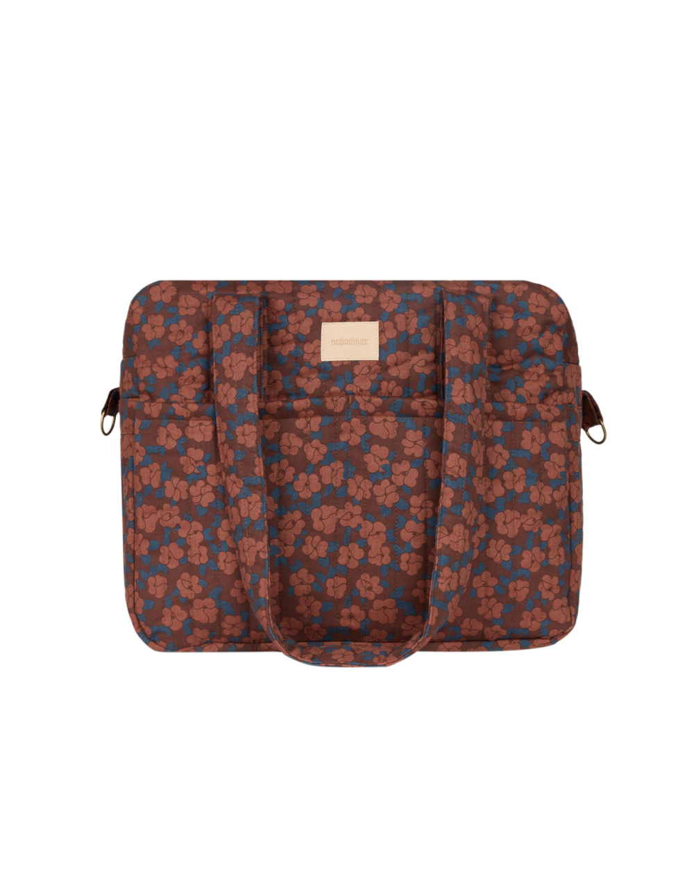 Hyde Park Waterproof Stroller Bag Maroon Poppies Nobodinoz 2