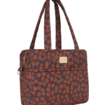 Hyde Park Waterproof Stroller Bag Maroon Poppies Nobodinoz 3