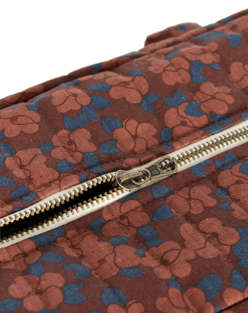 Hyde Park Waterproof Stroller Bag Maroon Poppies Nobodinoz 4