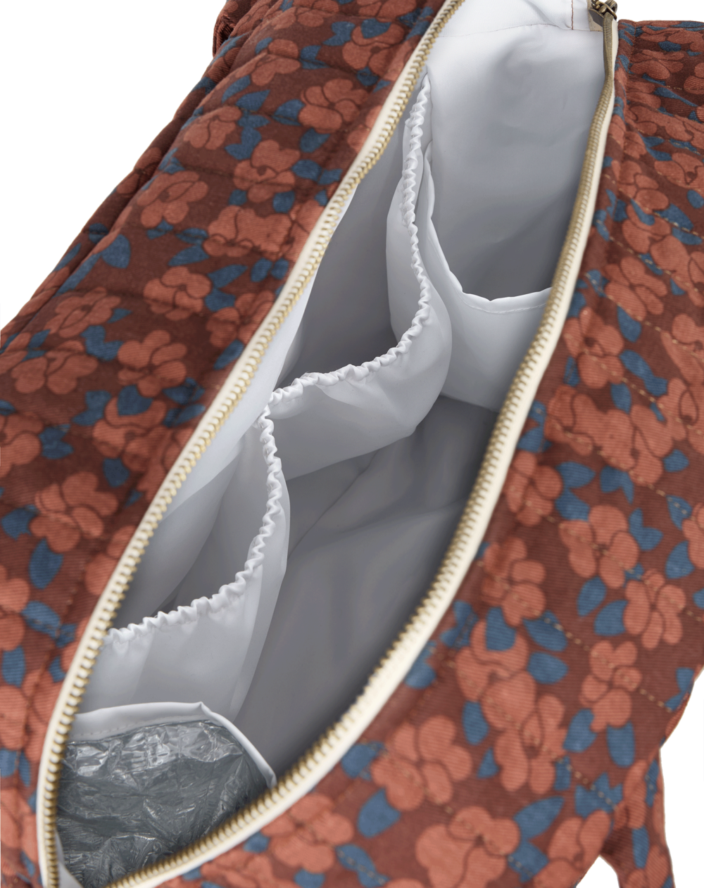 Hyde Park Waterproof Stroller Bag Maroon Poppies Nobodinoz 5