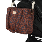 Hyde Park Waterproof Stroller Bag Maroon Poppies Nobodinoz 6