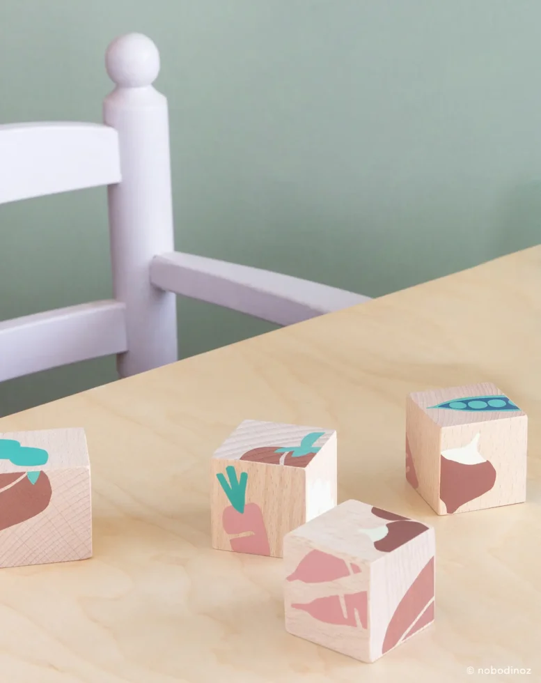 Veggies Wooden Cubes Nobodinoz 2 2000000108841
