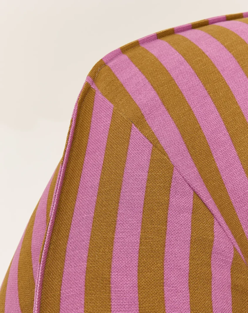 Adult Beanbag Armchair Mustard Pink 3