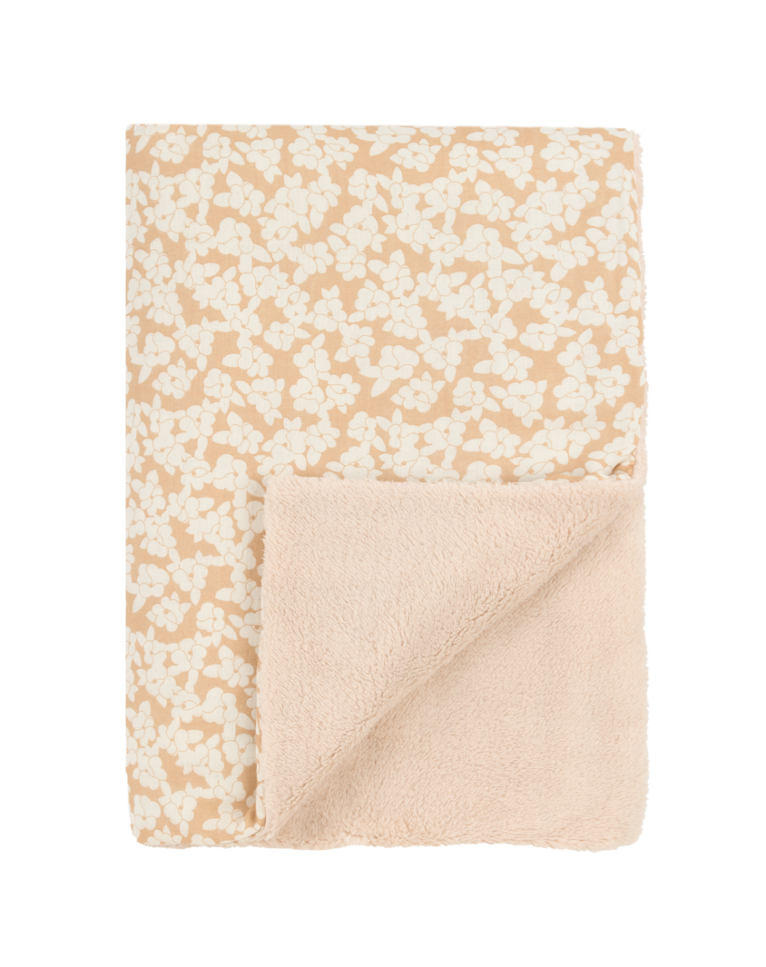 Wabi Sabi Muslin Baby Winter Blanket Golden Brown Sakura Nobodinoz 2 8435574940292