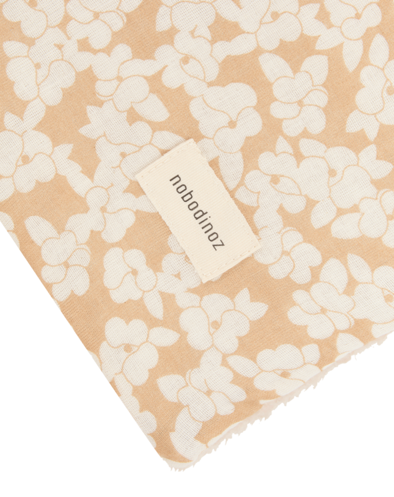 Wabi Sabi Muslin Baby Winter Blanket Golden Brown Sakura Nobodinoz 4 8435574940292