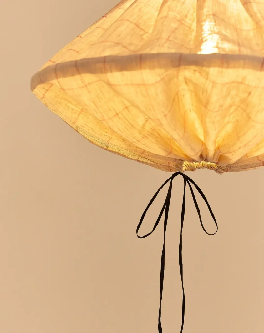 Yumi Lampshade Diameter 50cm Carmine Grid Nobodinoz 5 1 1