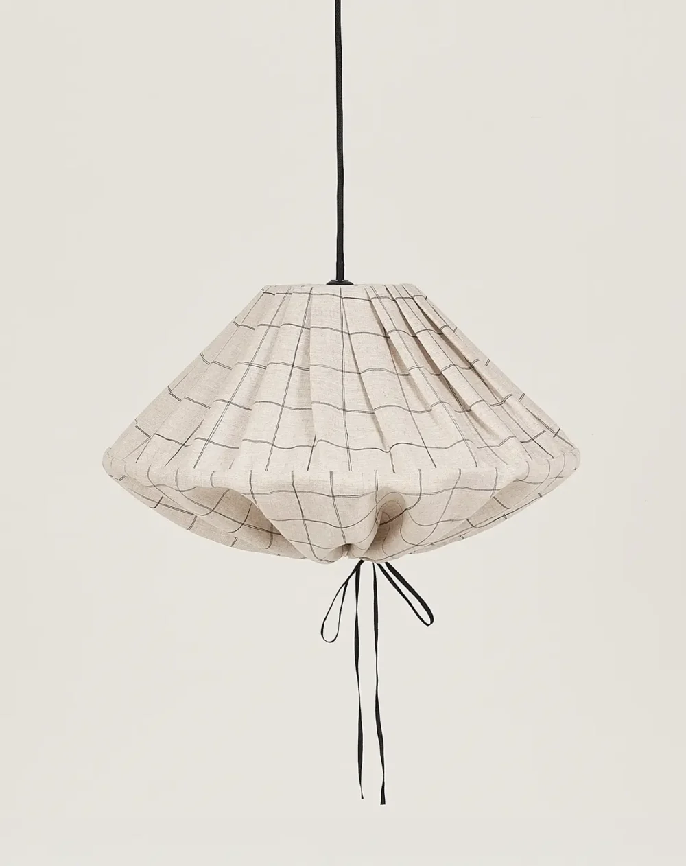 Yumi Lampshade Diameter 50cm Charcoal Grid Nobodinoz 1