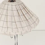 Yumi Lampshade Diameter 50cm Charcoal Grid Nobodinoz 3