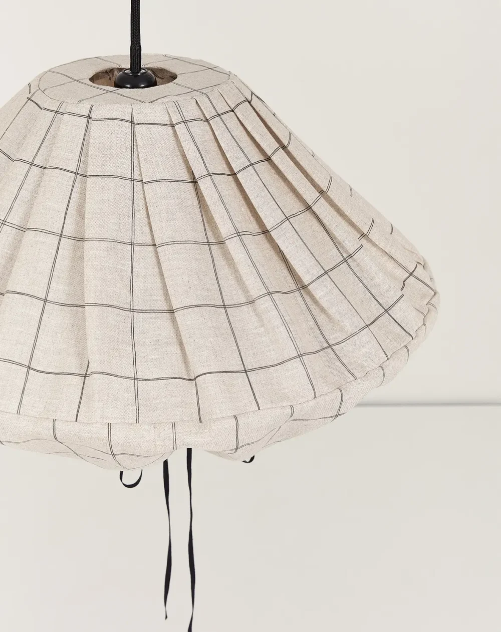 Yumi Lampshade Diameter 50cm Charcoal Grid Nobodinoz 3