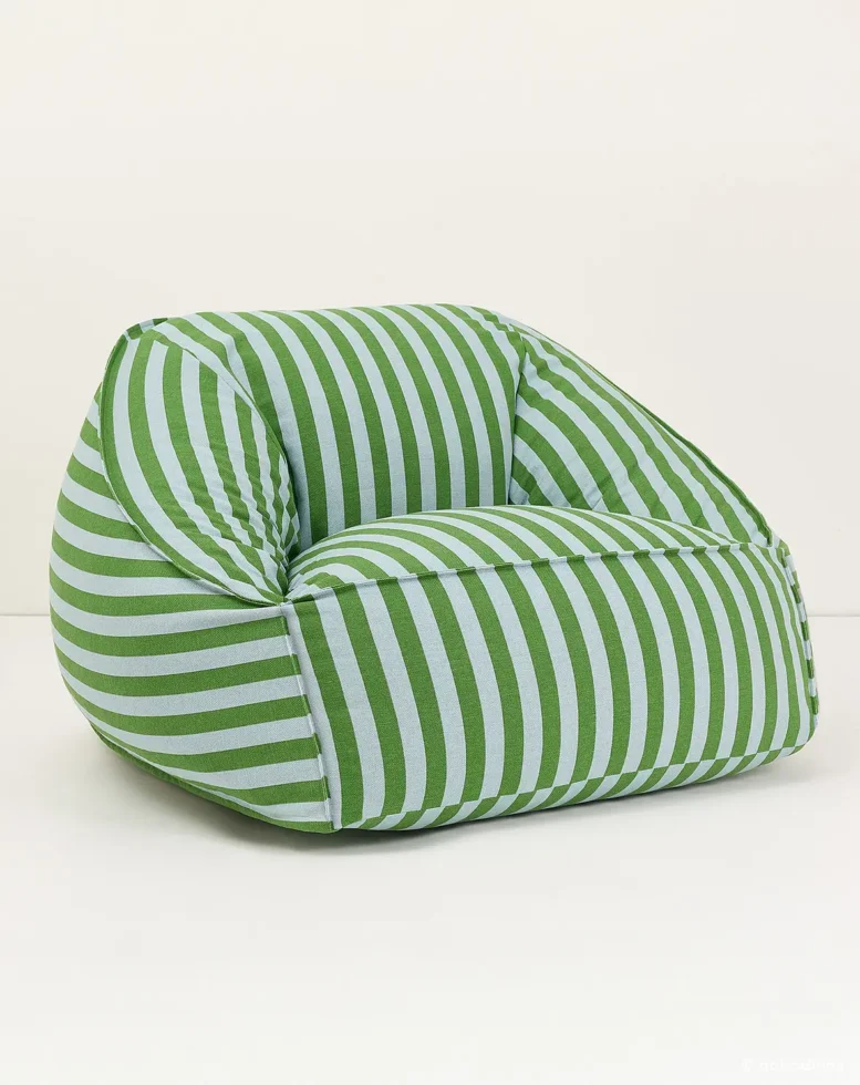 Ziggy Long Beanbag Adult Green Blue Stripes Nobodinoz 1 8435574940490 1