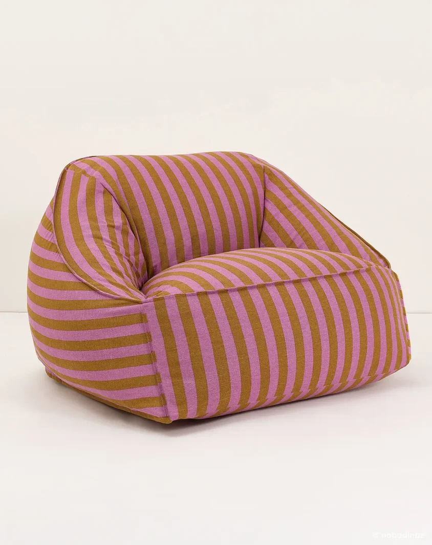 Ziggy Long Beanbag Adult Pink Curry Stripes Nobodinoz 1 8435574940506 1