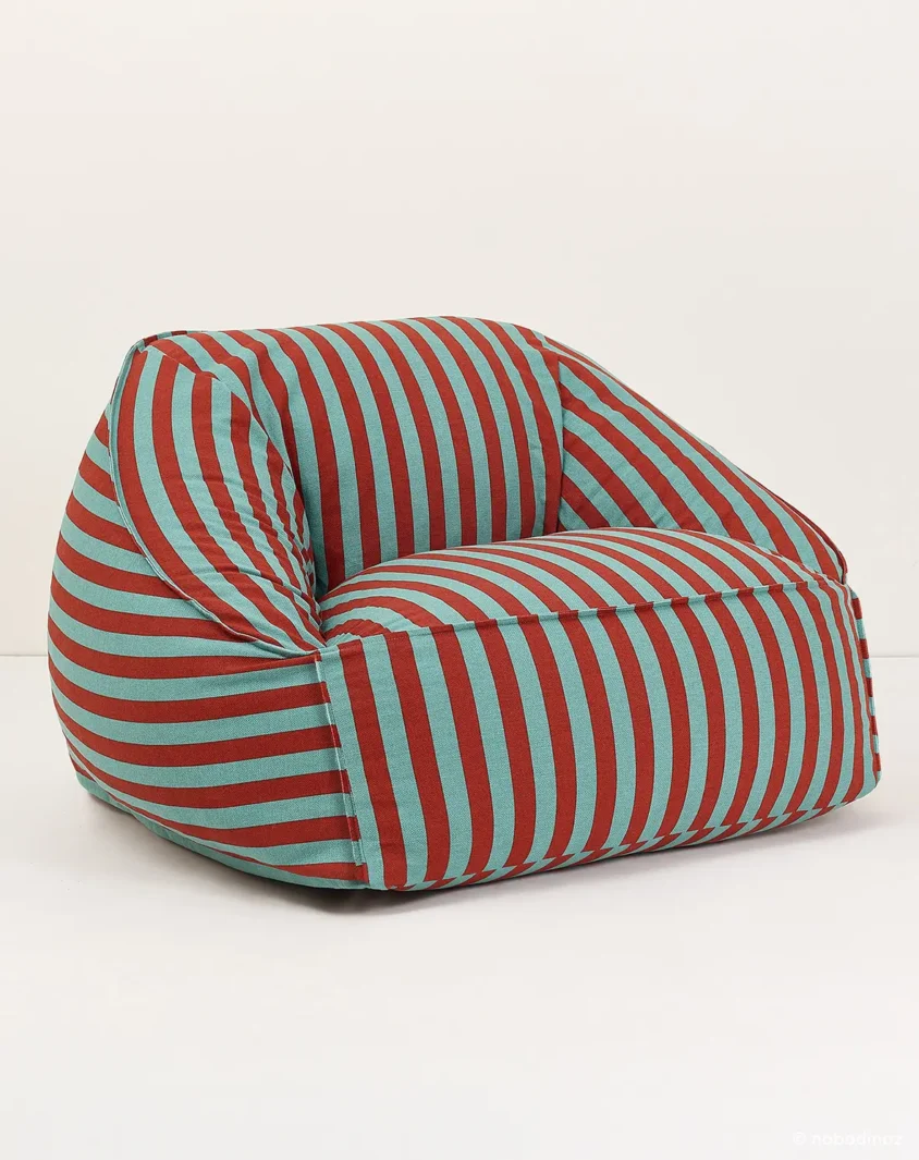 Ziggy Long Beanbag Adult Red Teal Green Stripes Nobodinoz 1 8435574940513 1 Ziggy Long Beanbag Adult Red Teal Green Stripes Nobodinoz 1 8435574940513 1