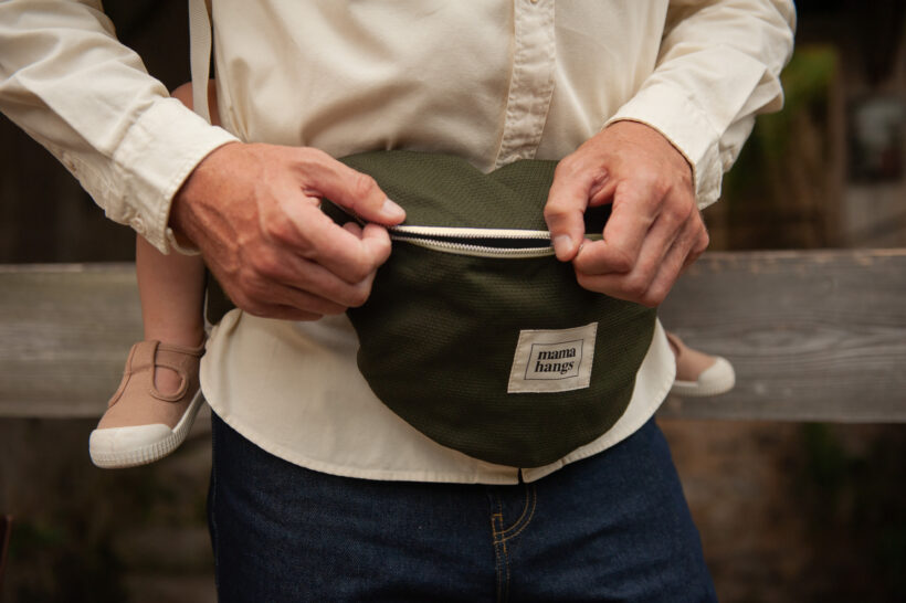 Mama Hangs Fannypack Bloom Bag Olive Écru 2613 Rt