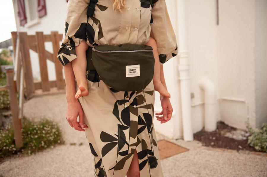 Mama Hangs Fannypack Bloom Bag Olive Noir 3668 Mama Hangs Fannypack Bloom Bag Olive Noir 3668