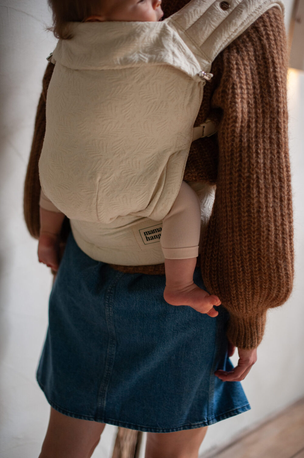 Mama Hangs Porte Bébé Carry&bloom Palm Ecru 0413