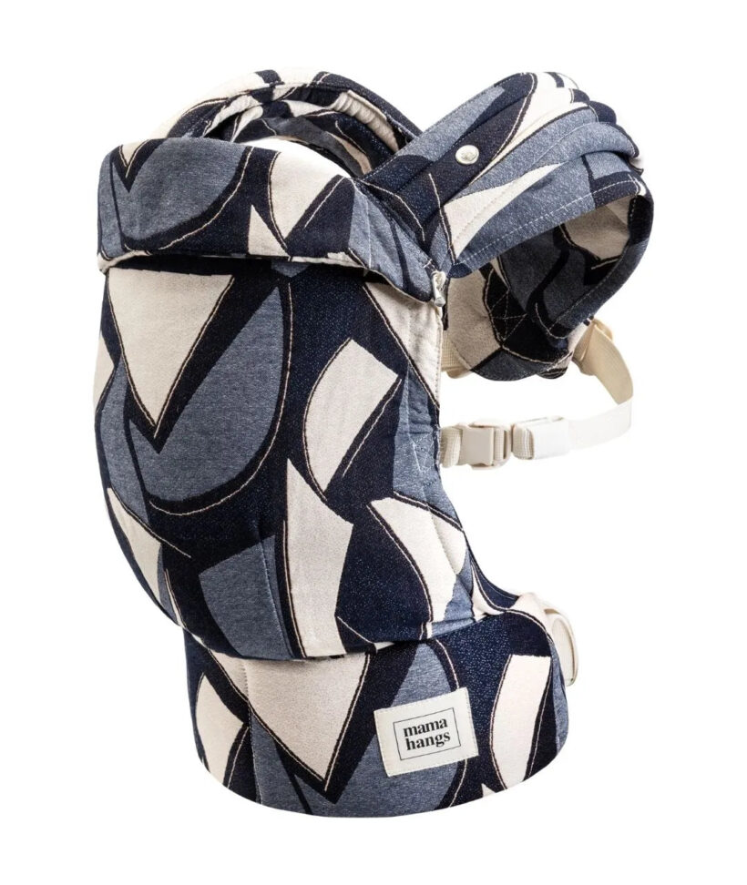 Mama Hangs Porte Bebe Ergonomique Carry Bloom Jacquard Indigo 1080 1280 Volume.webp