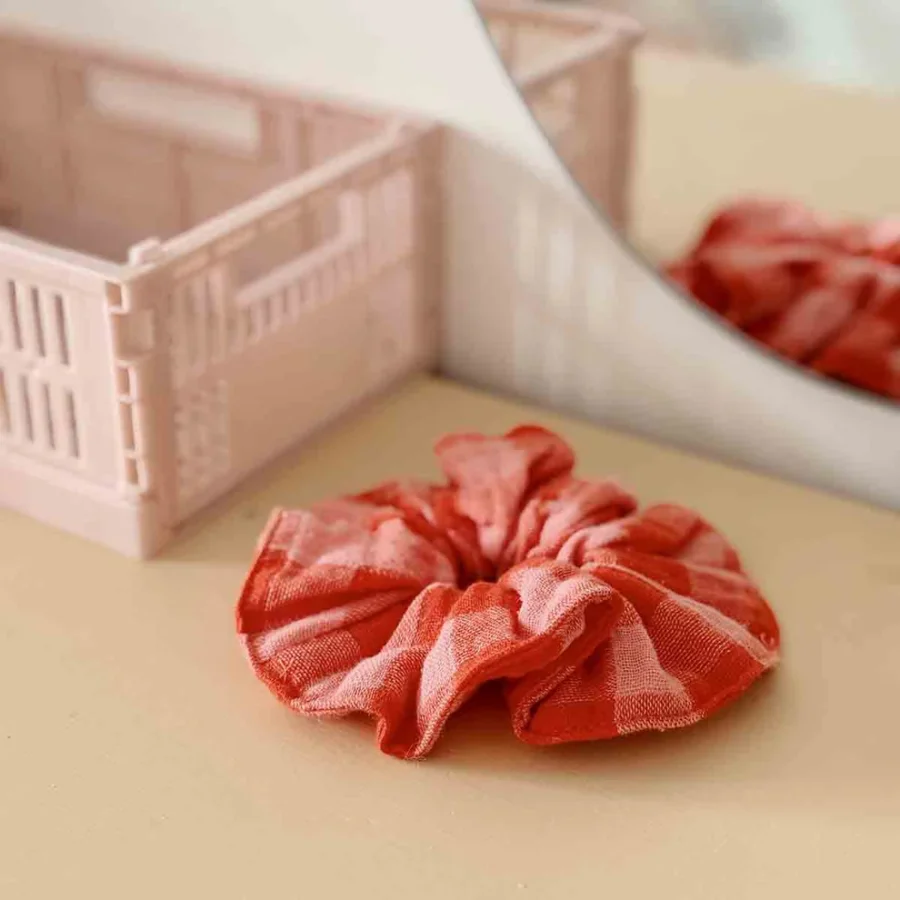 Chouchou Vichy Red Pink Chouchou Vichy Red Pink