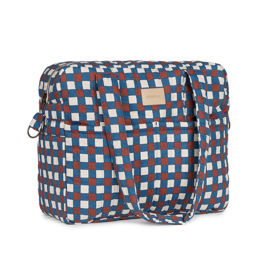 Hyde Park Waterproof Stroller Bag Blue Red Mosaic Nobodinoz 1 8435574941541 Hyde Park Waterproof Stroller Bag Blue Red Mosaic Nobodinoz 1 8435574941541