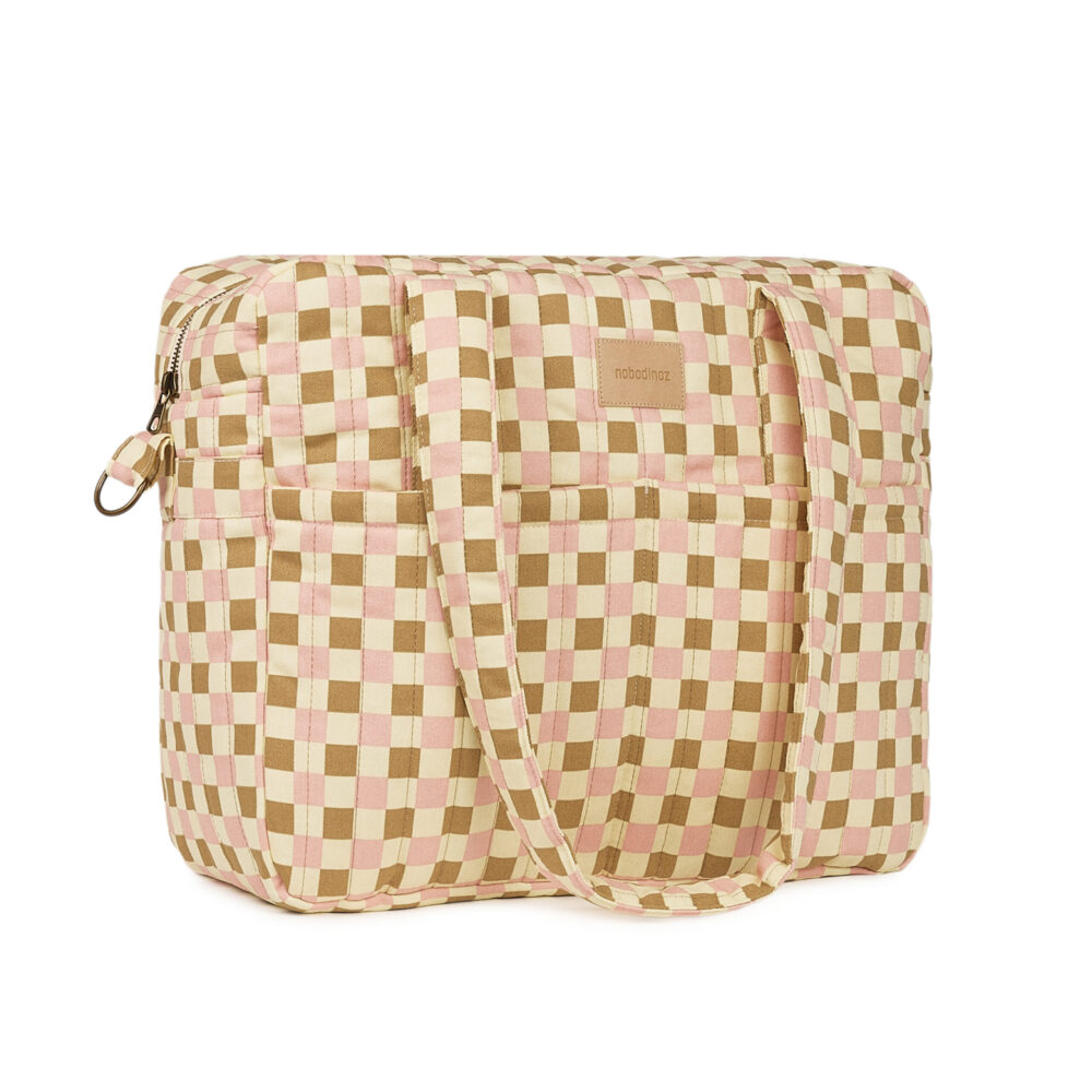 Hyde Park Waterproof Stroller Bag Yellow Pink Mosaic Nobodinoz 1 8435574941558