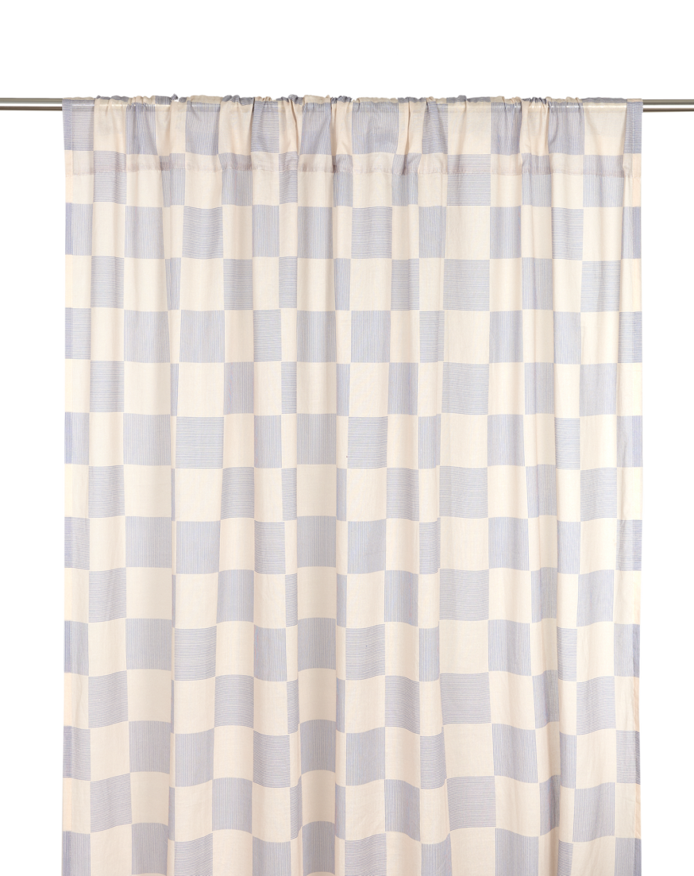 Vibes Curtain Blue Checks 3