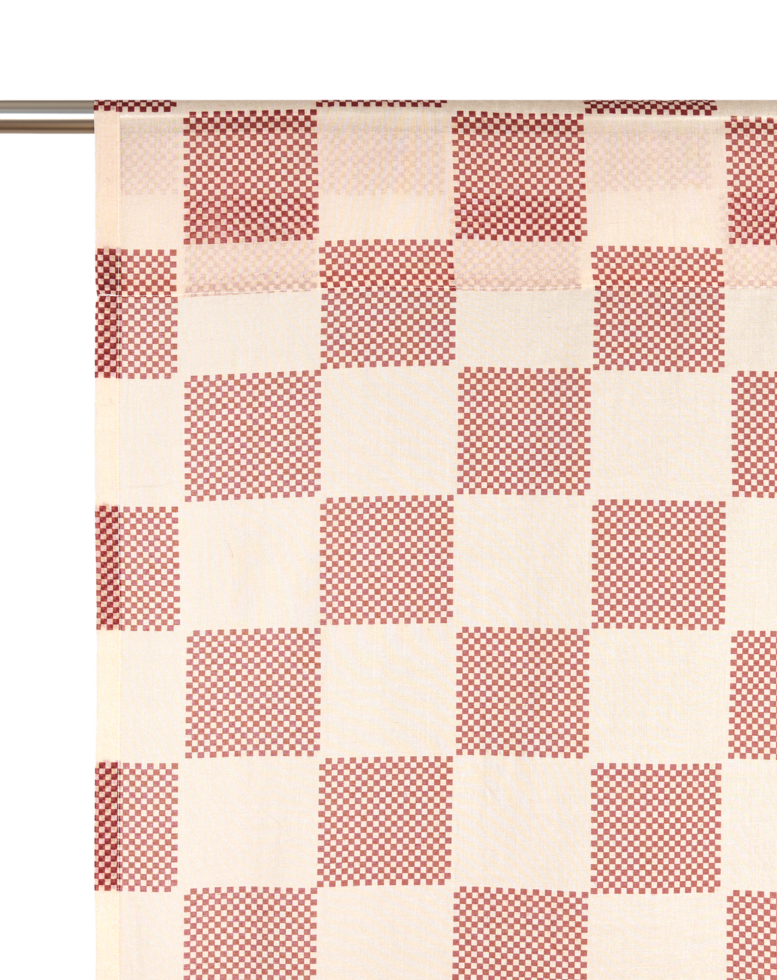 Vibes Curtain Red Checks 1